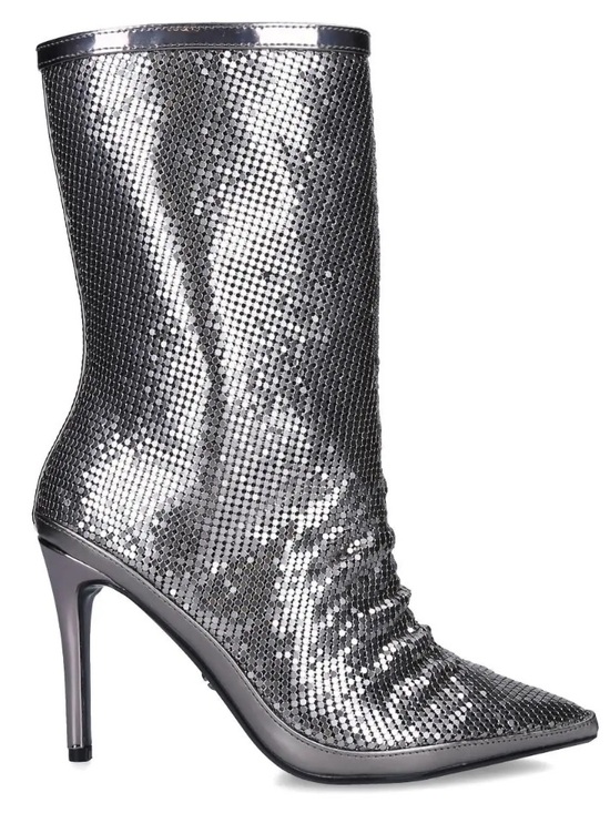 Carvela Shoes - Carvela Kurt Geiger Armour Boot US 9.5 EUR 40.5 Silver NYE Statement Heels BNIB!
